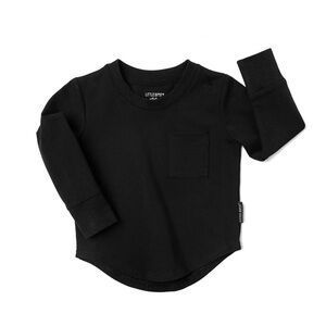 Little Bipsy Long Sleeve Pocket Tee - Black